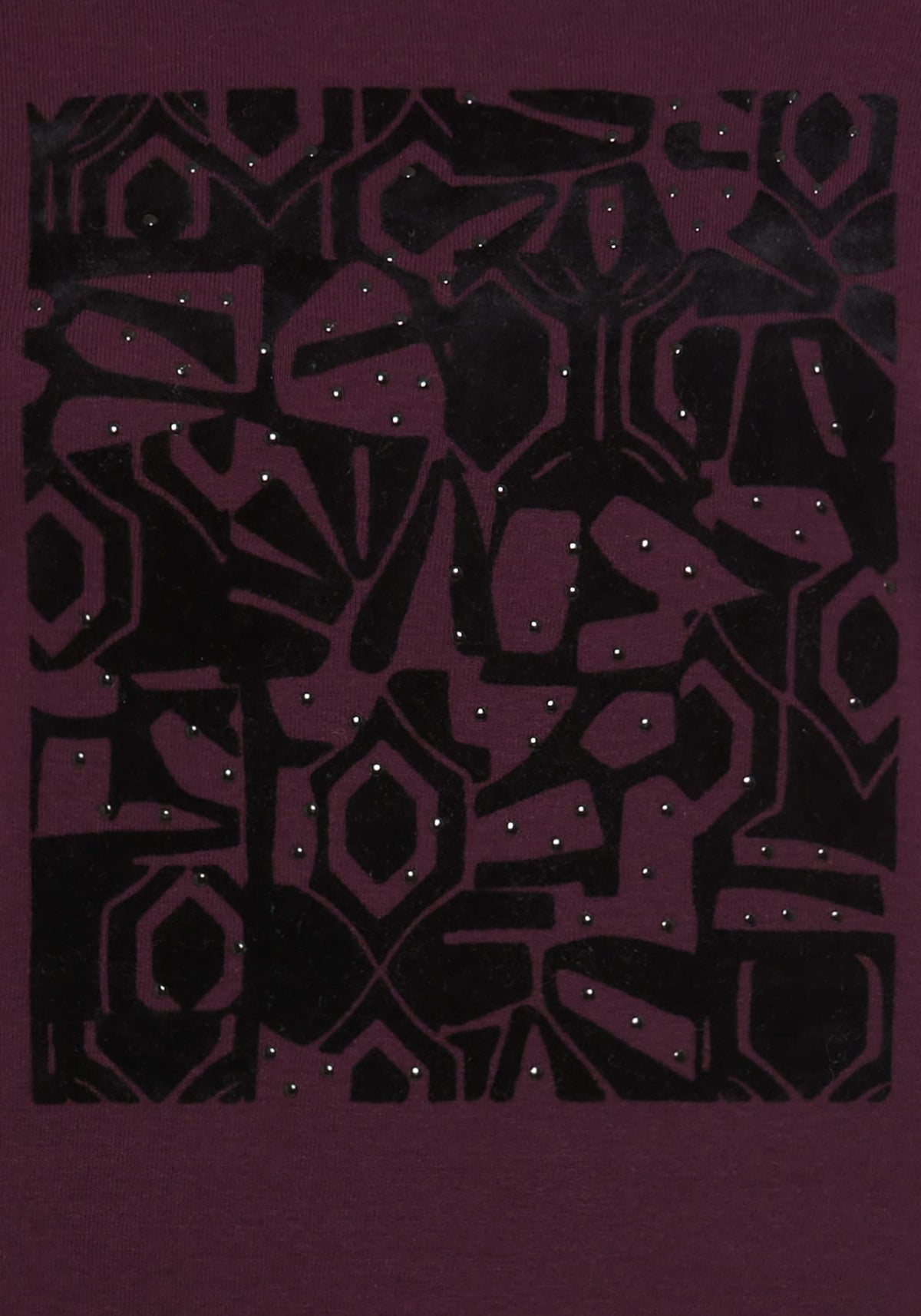 T-shirt en velours à imprimé placement