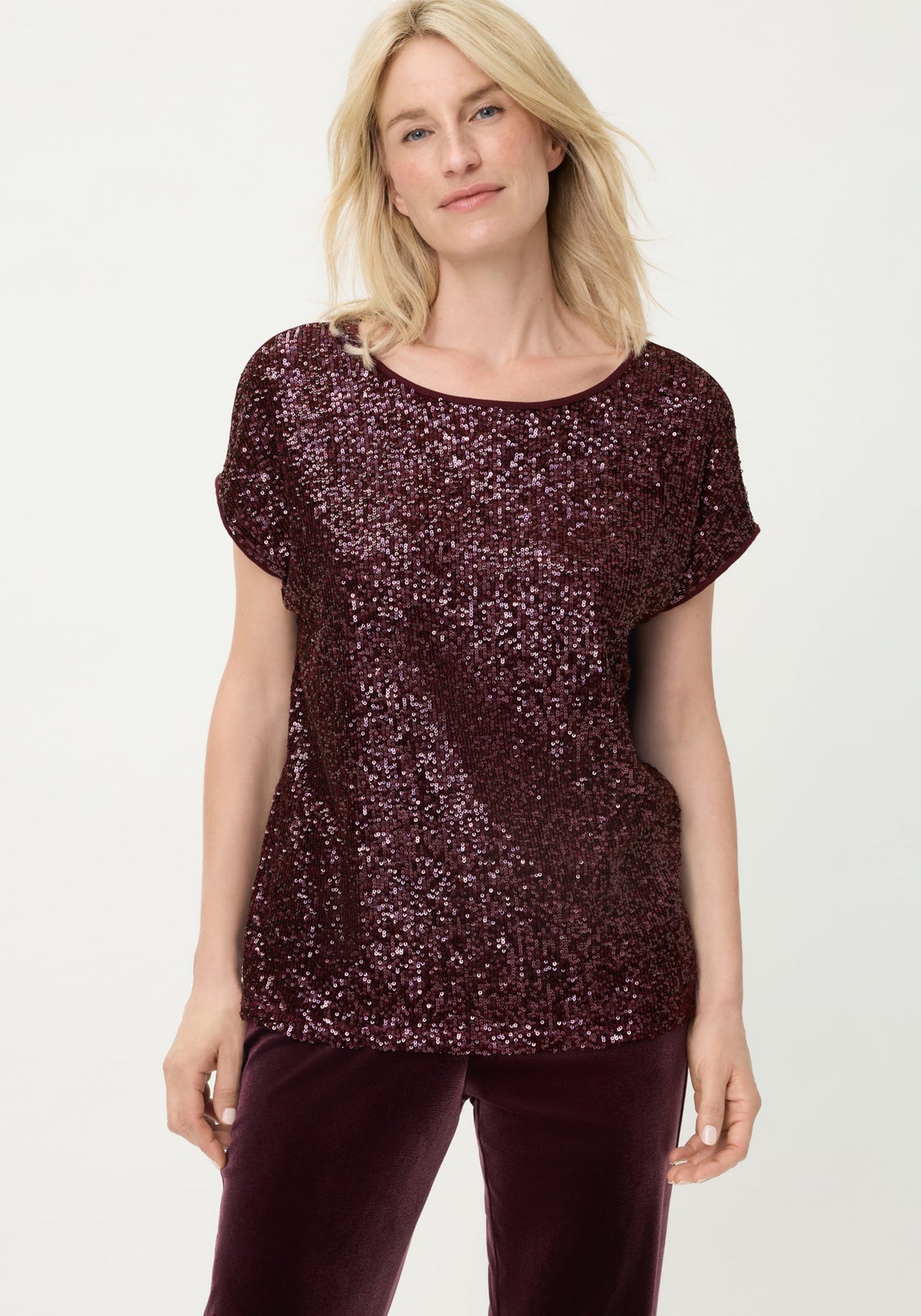 Top à paillettes