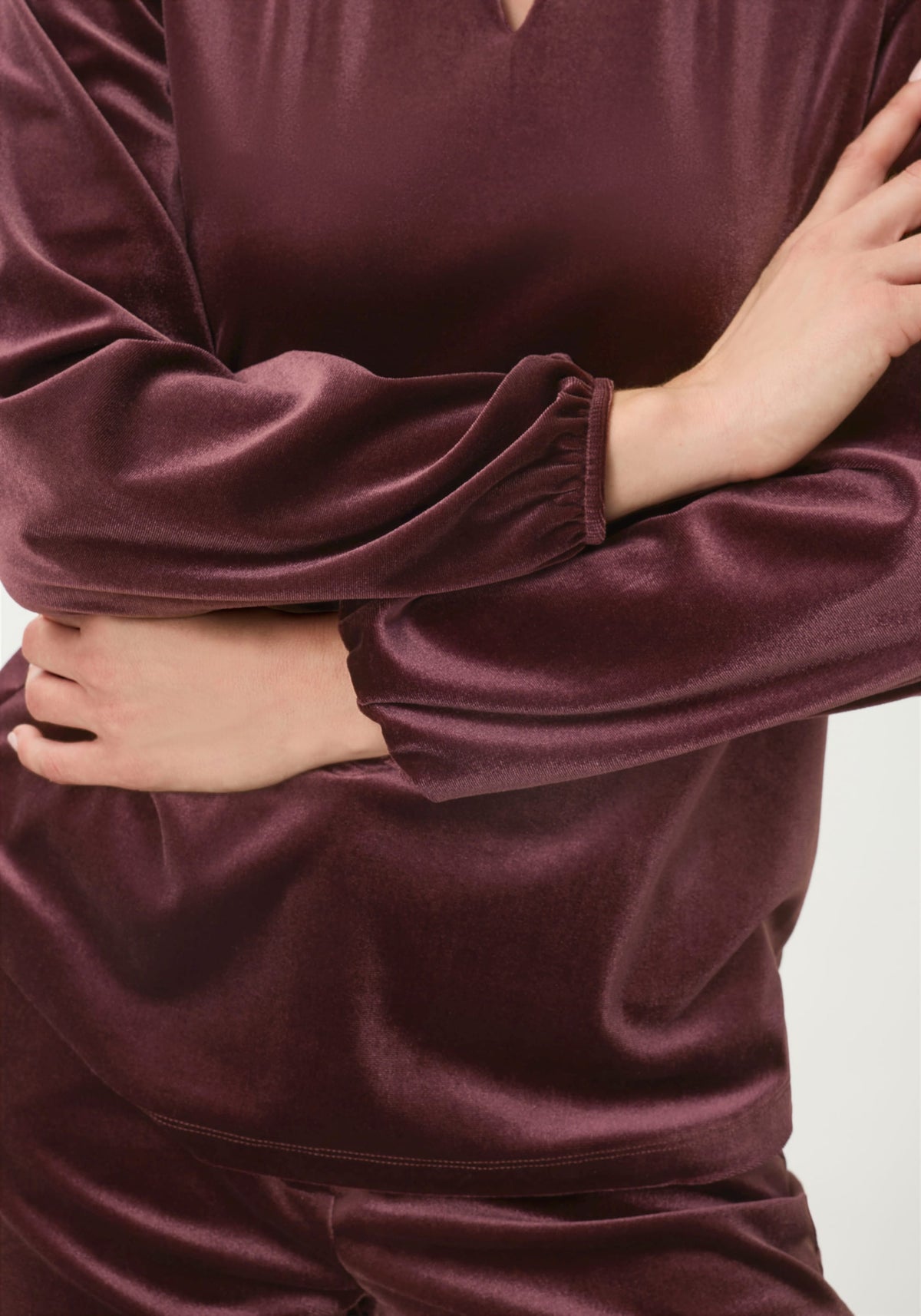 Top en velours Peekaboo