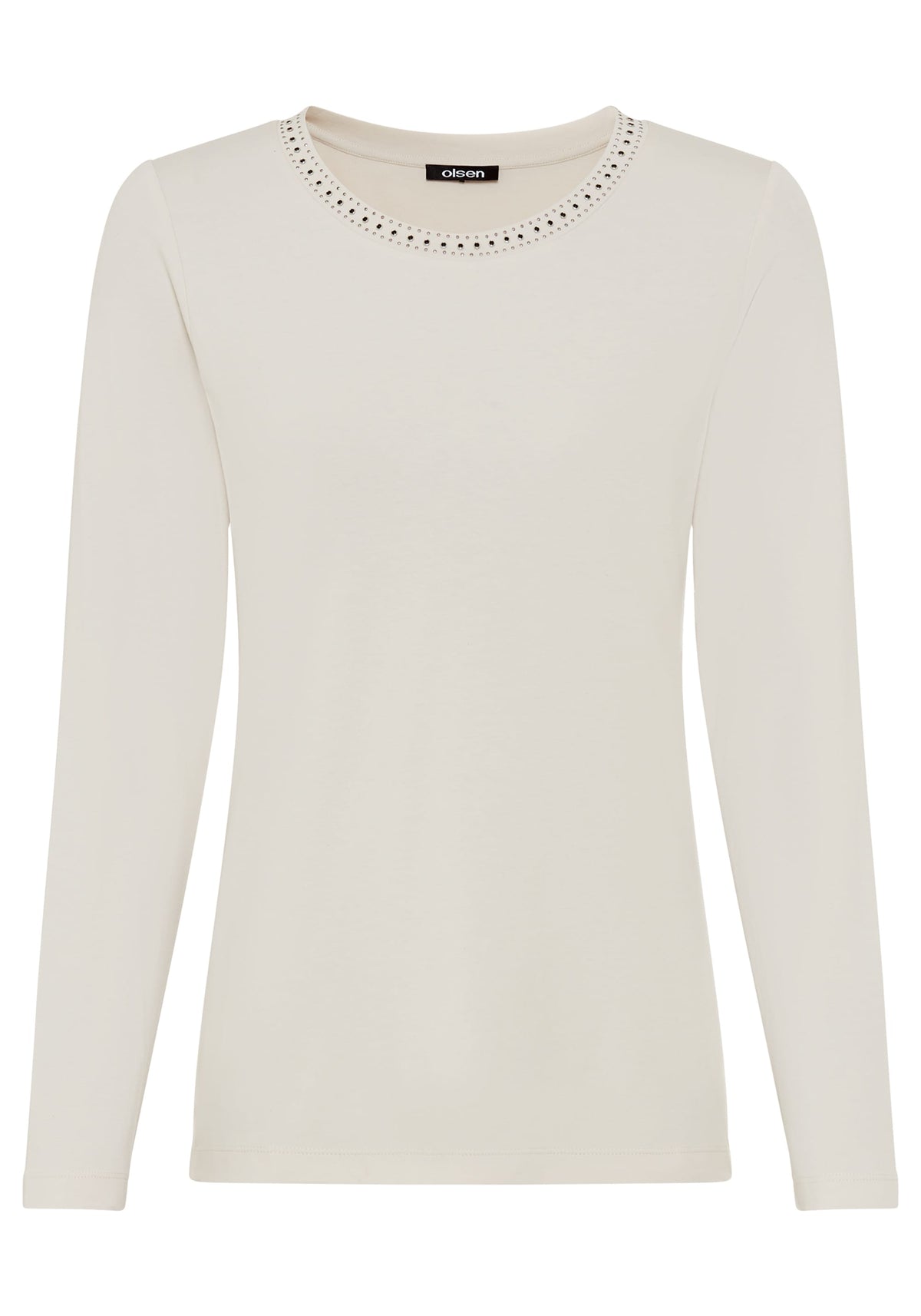 T-Shirt à bordures en strass