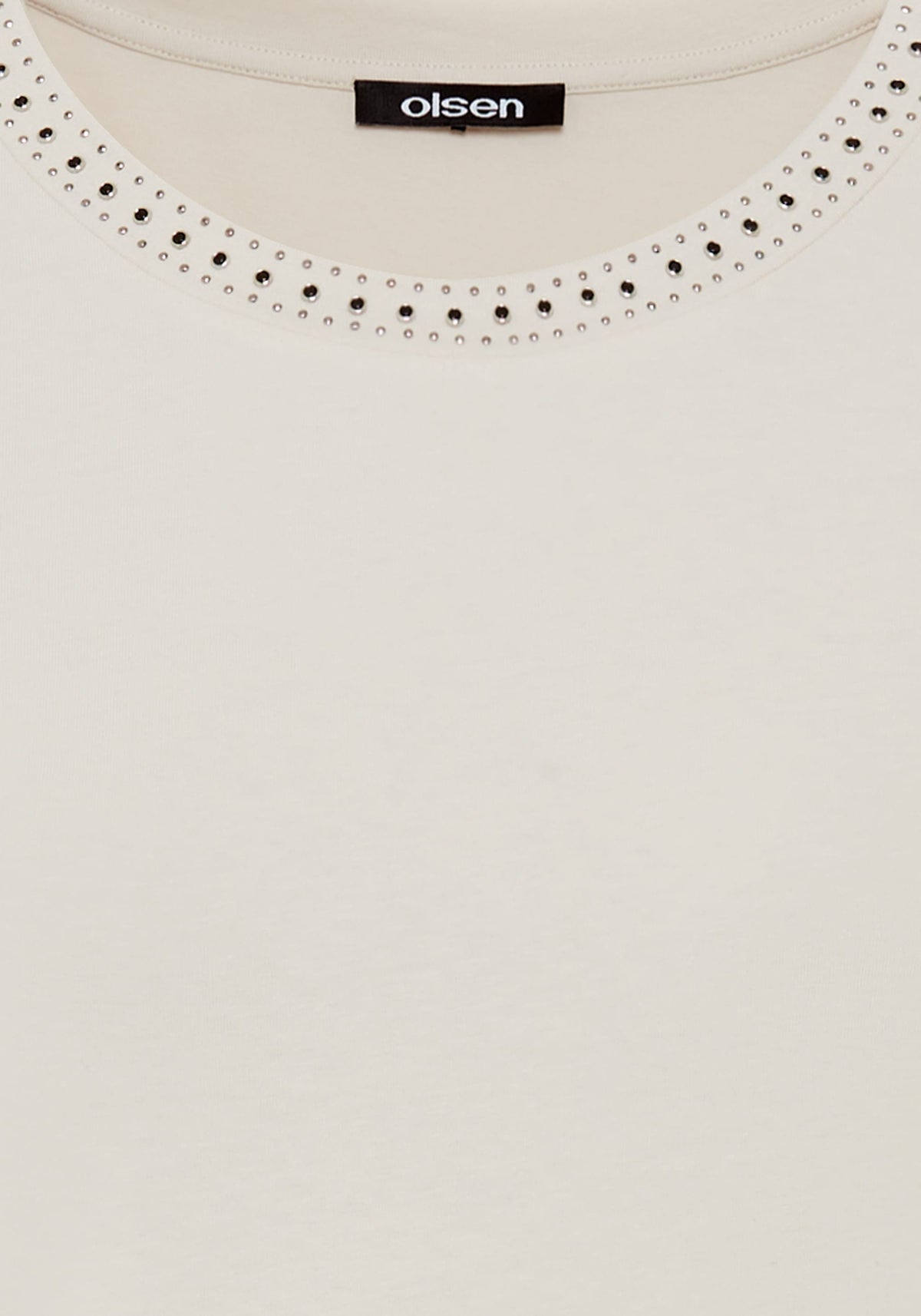 T-Shirt à bordures en strass