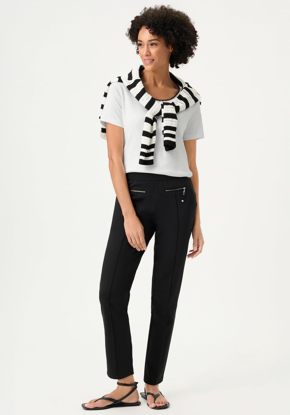 Embroidered Neck T-Shirt