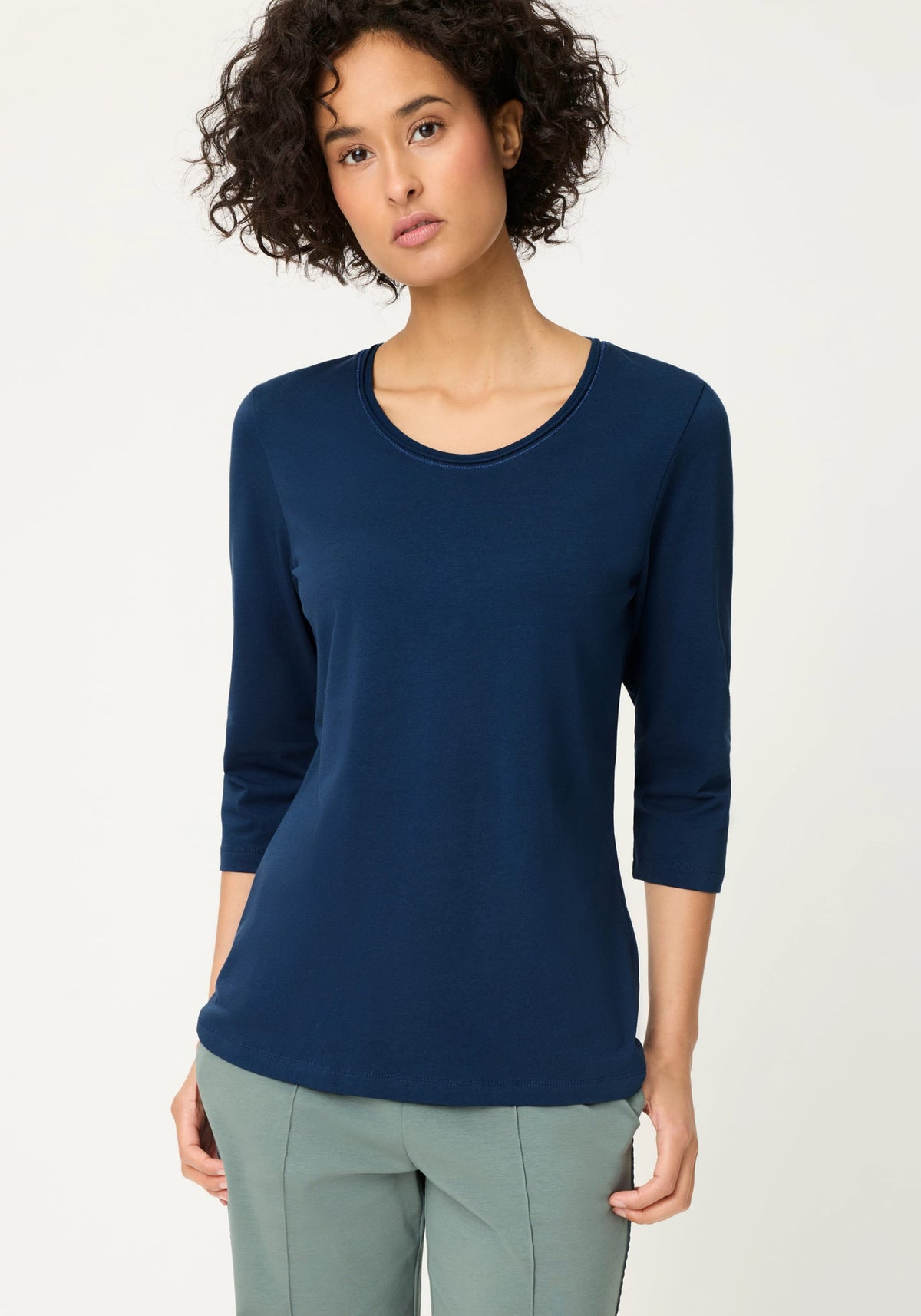 Solid 3/4 Sleeve T-Shirt