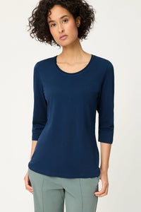 Solid 3/4 Sleeve T-Shirt