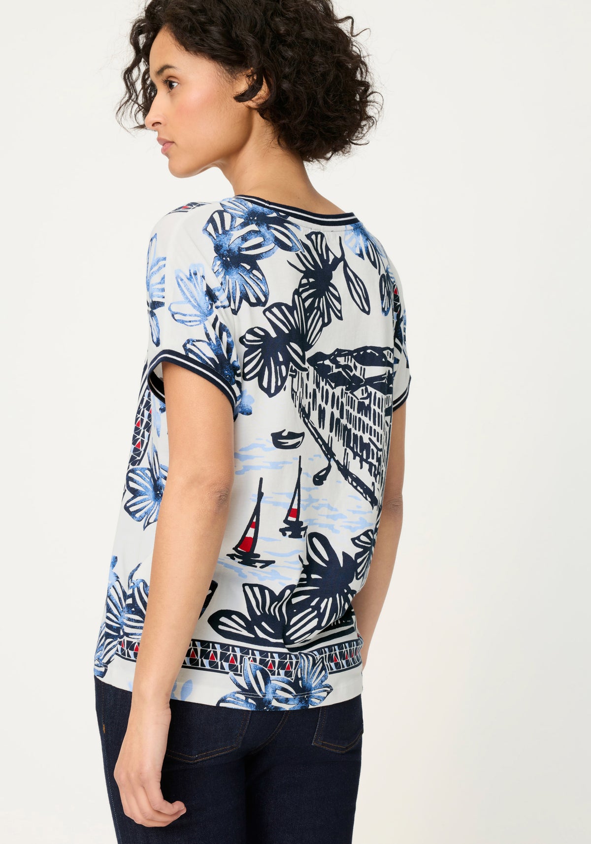 Riviera Scene Print T-Shirt