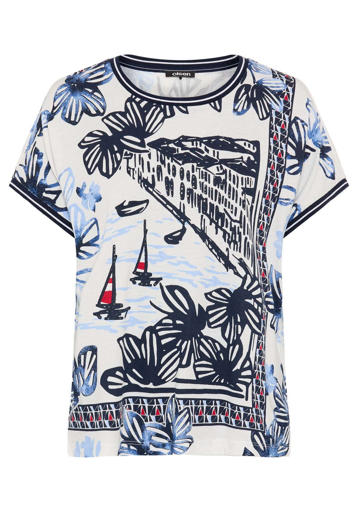 Riviera Scene Print T-Shirt