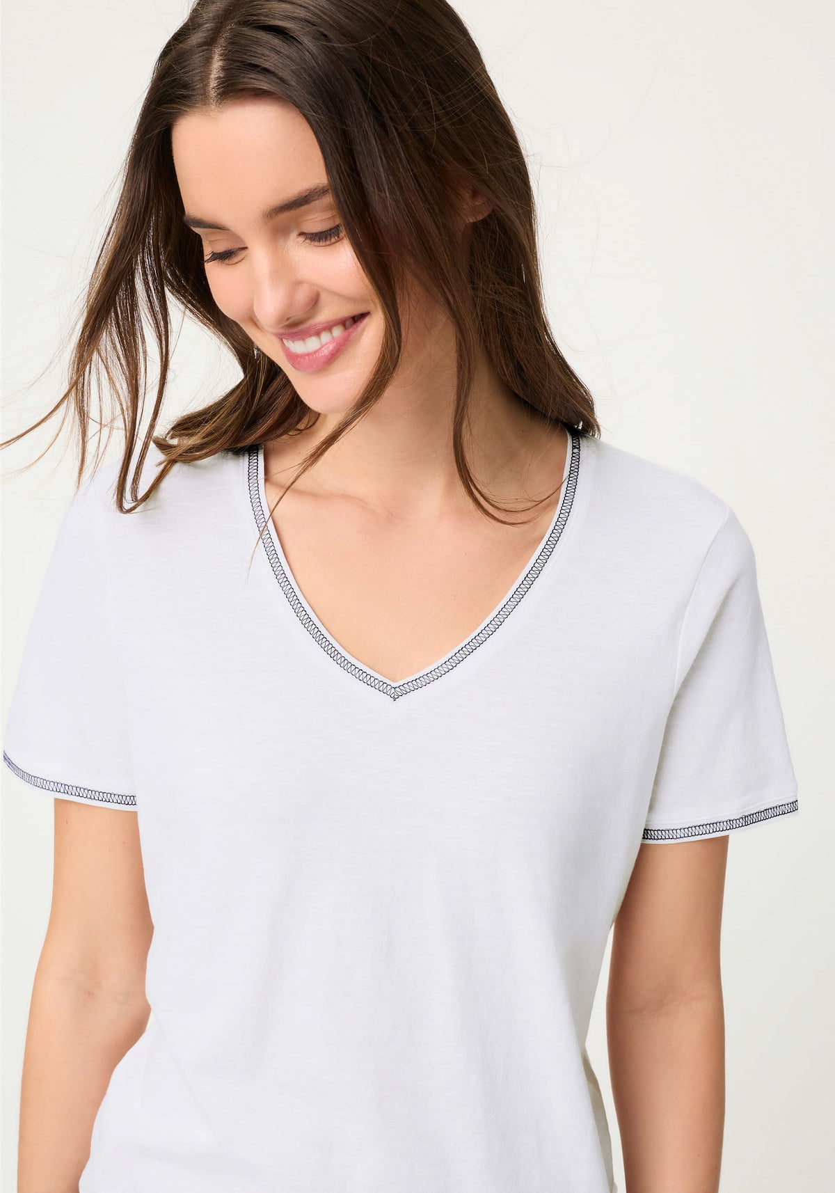 Embroidered Trim T-Shirt