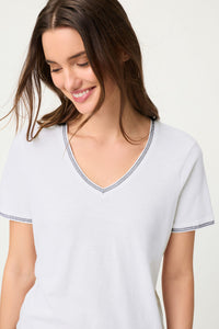 Embroidered Trim T-Shirt