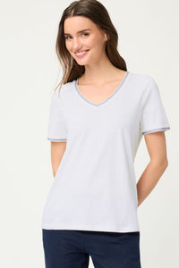 Embroidered Trim T-Shirt