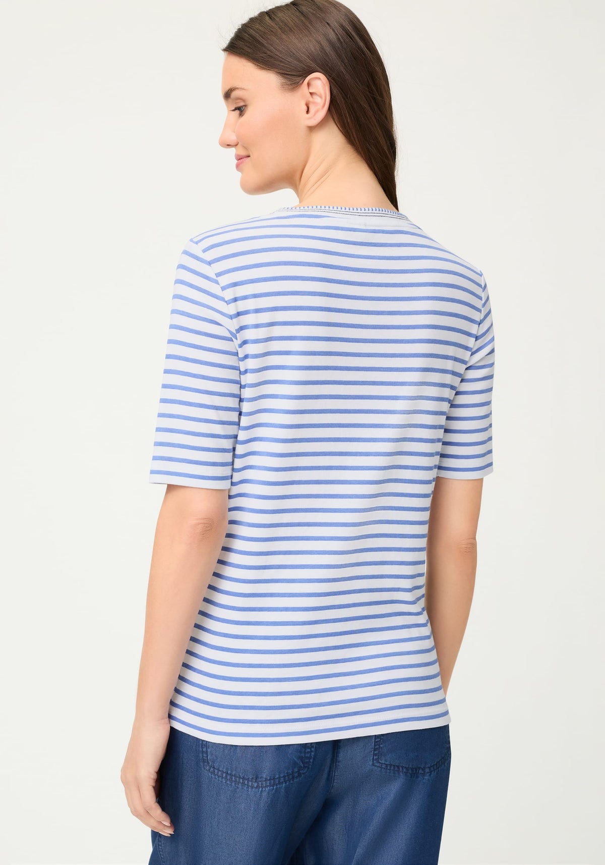 Stripe Placement Print T-Shirt