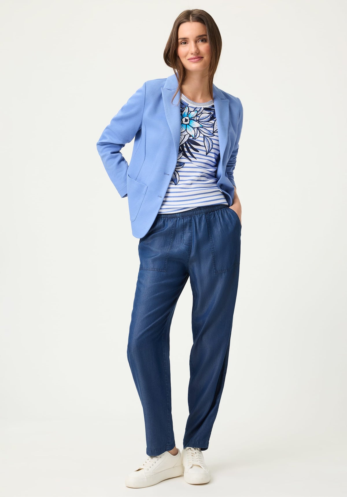 Stripe Placement Print T-Shirt