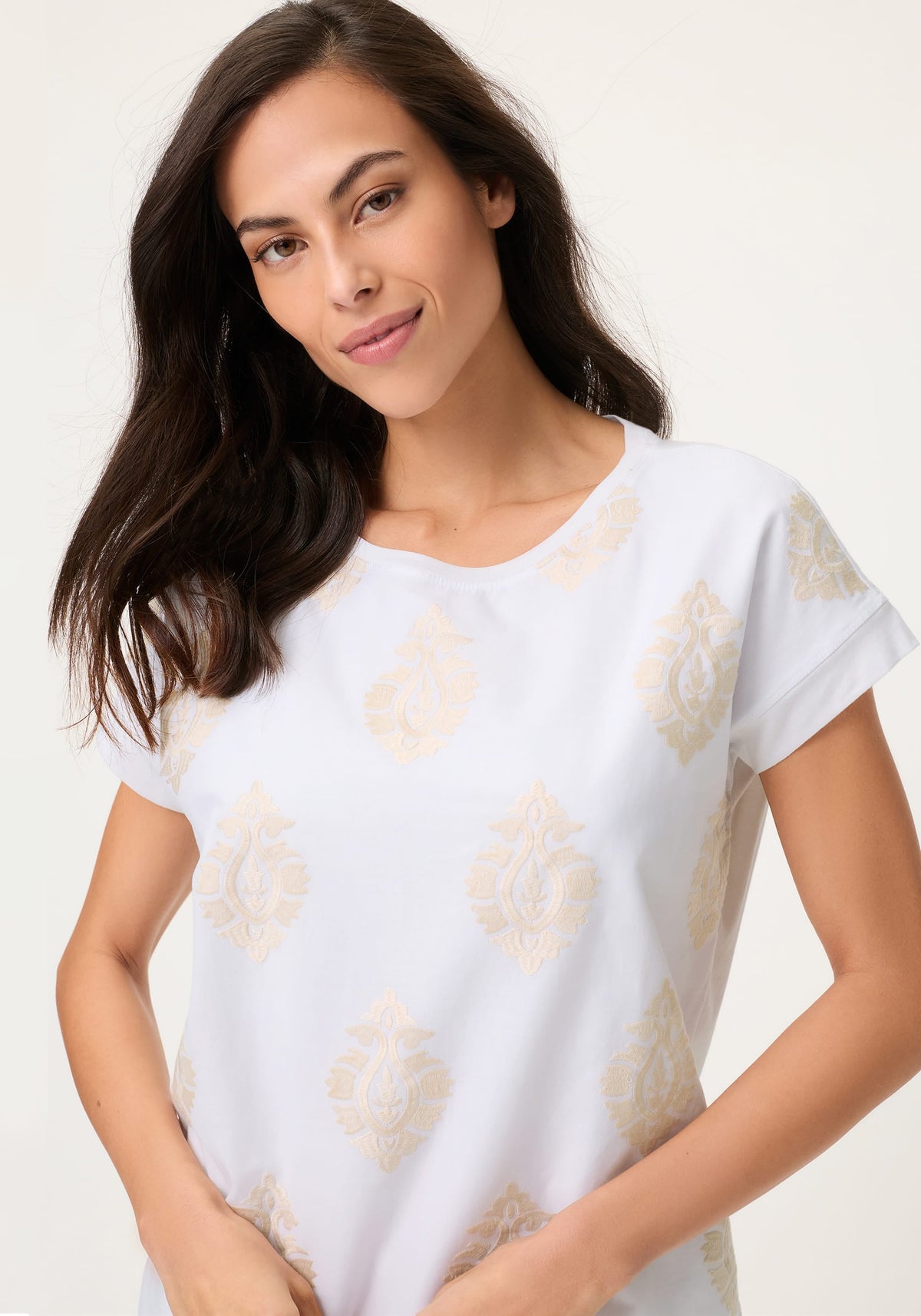 Ornamental Embroidered T-Shirt