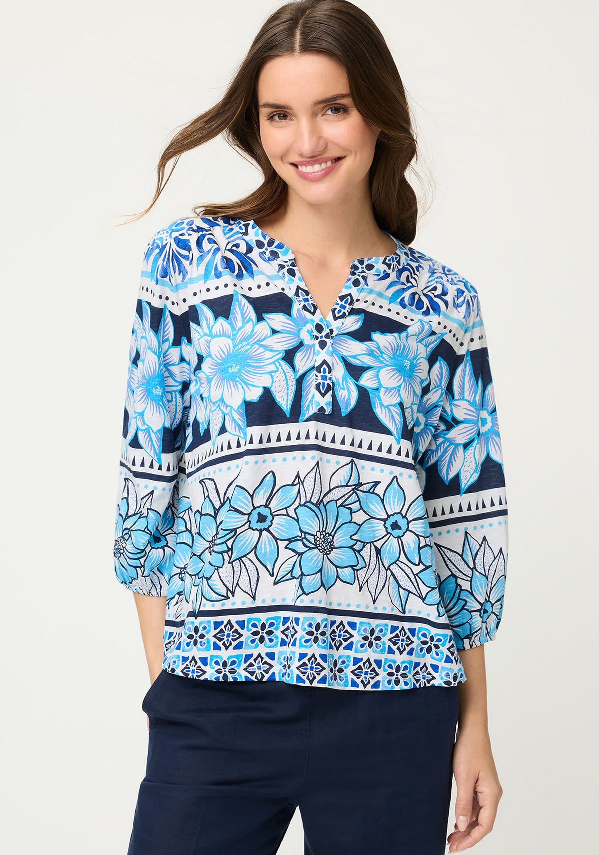 Floral Panneaux T-Shirt