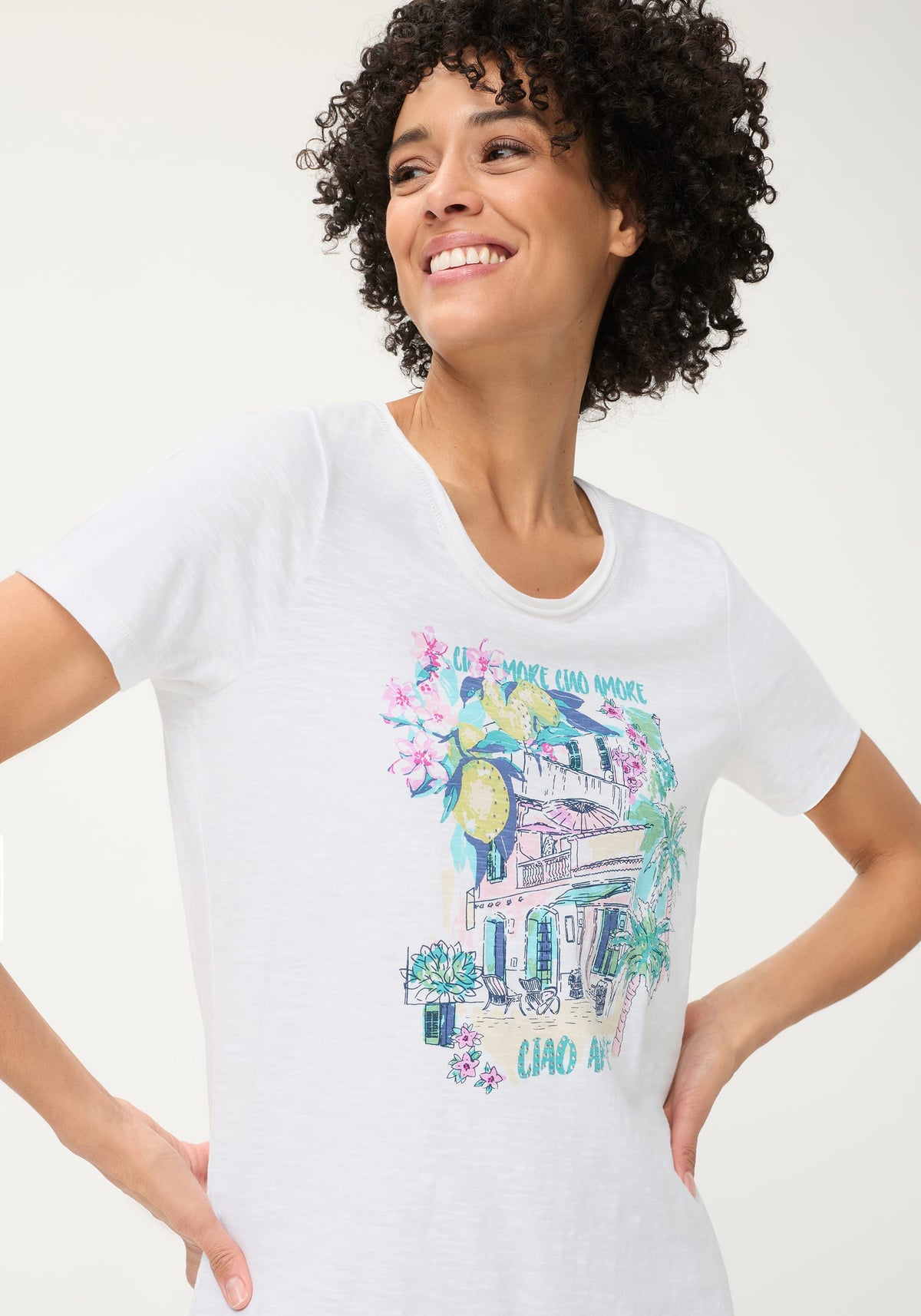 Ciao Amore Placement Print T-Shirt
