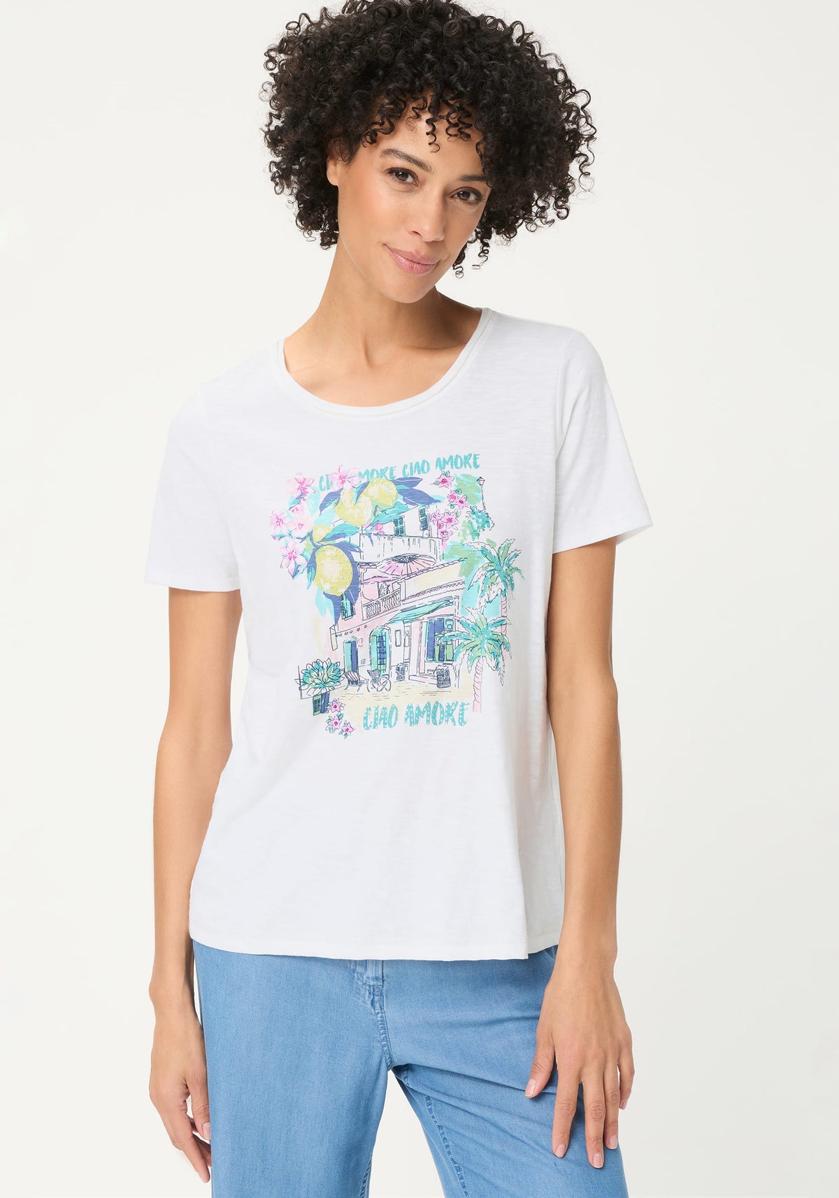 Ciao Amore Placement Print T-Shirt
