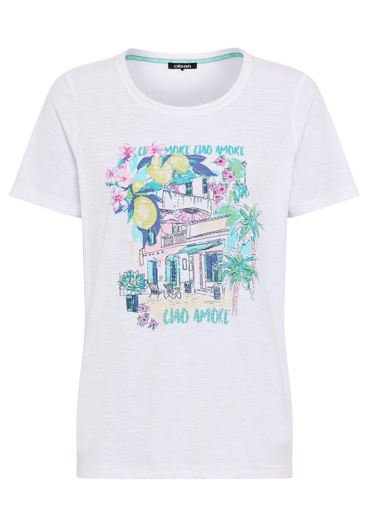 Ciao Amore Placement Print T-Shirt