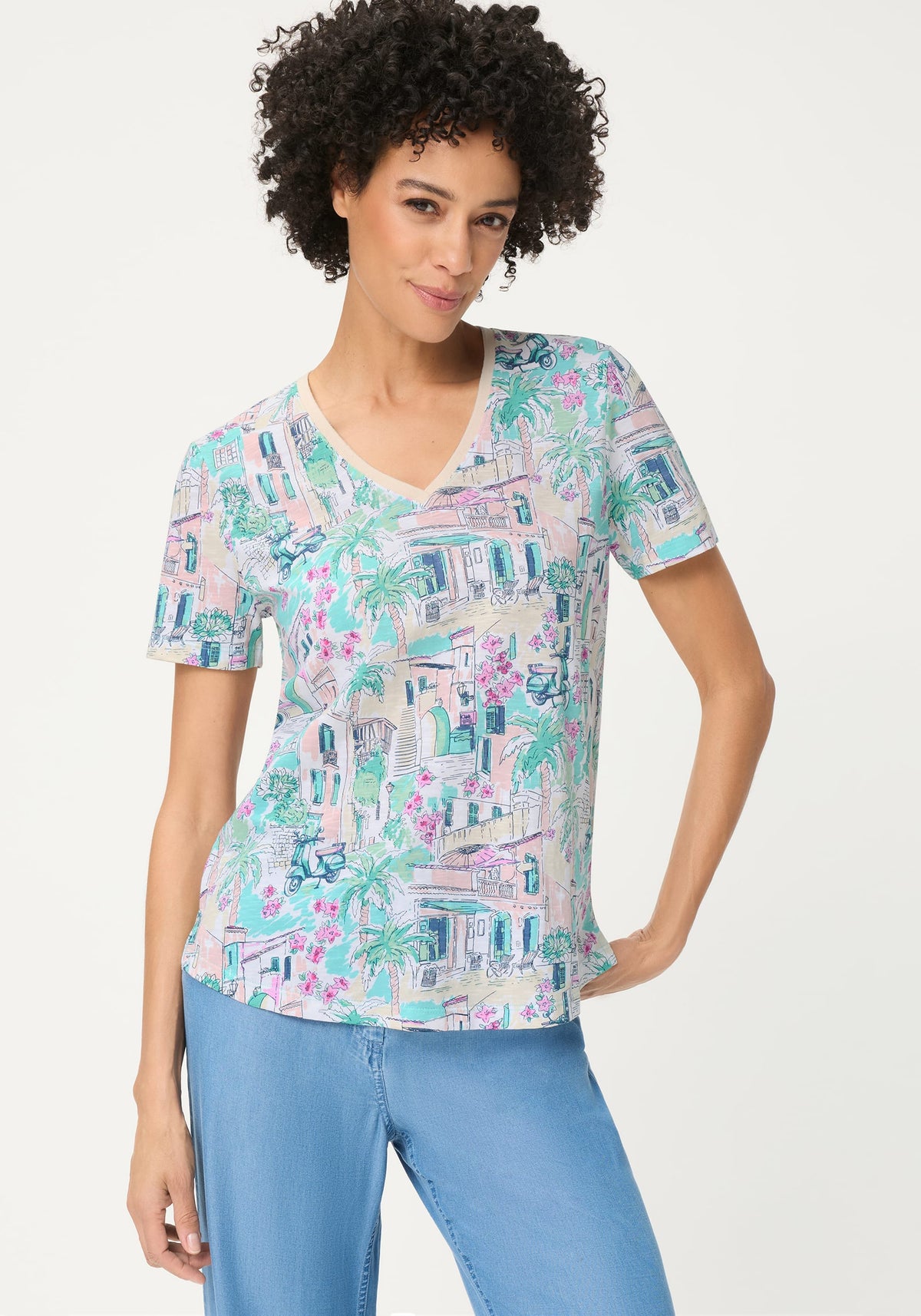 T-shirt imprimé « Villa italienne »