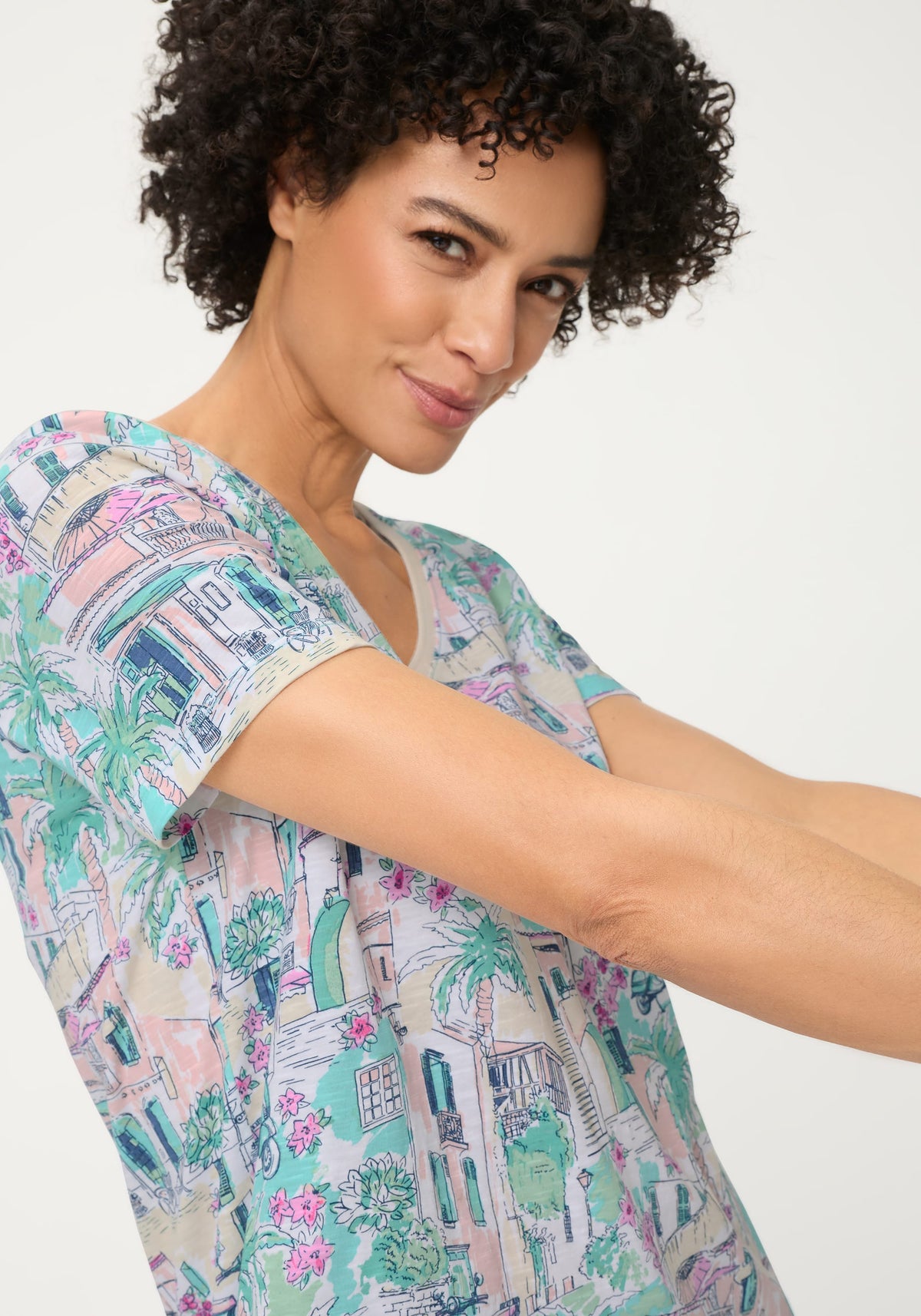 T-shirt imprimé « Villa italienne »