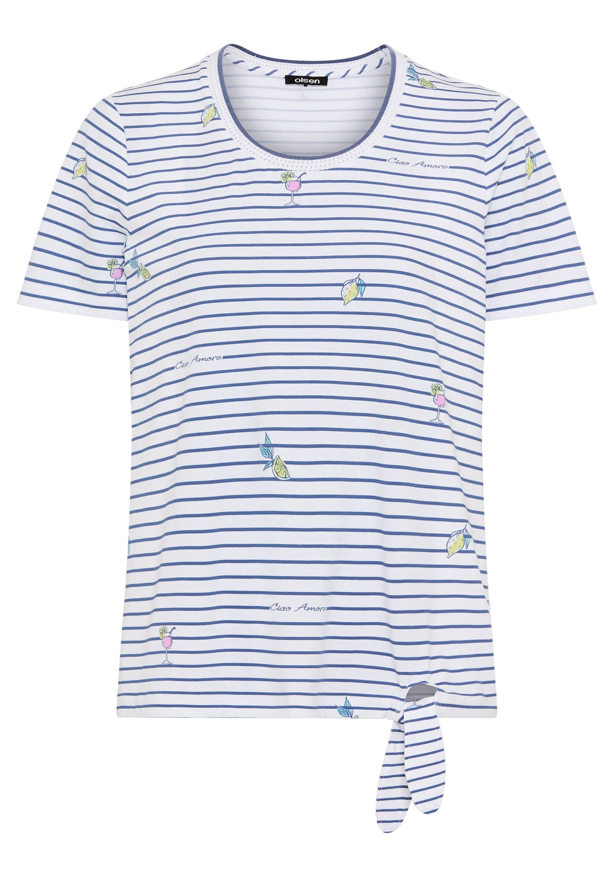 T-shirt à rayures et à pois