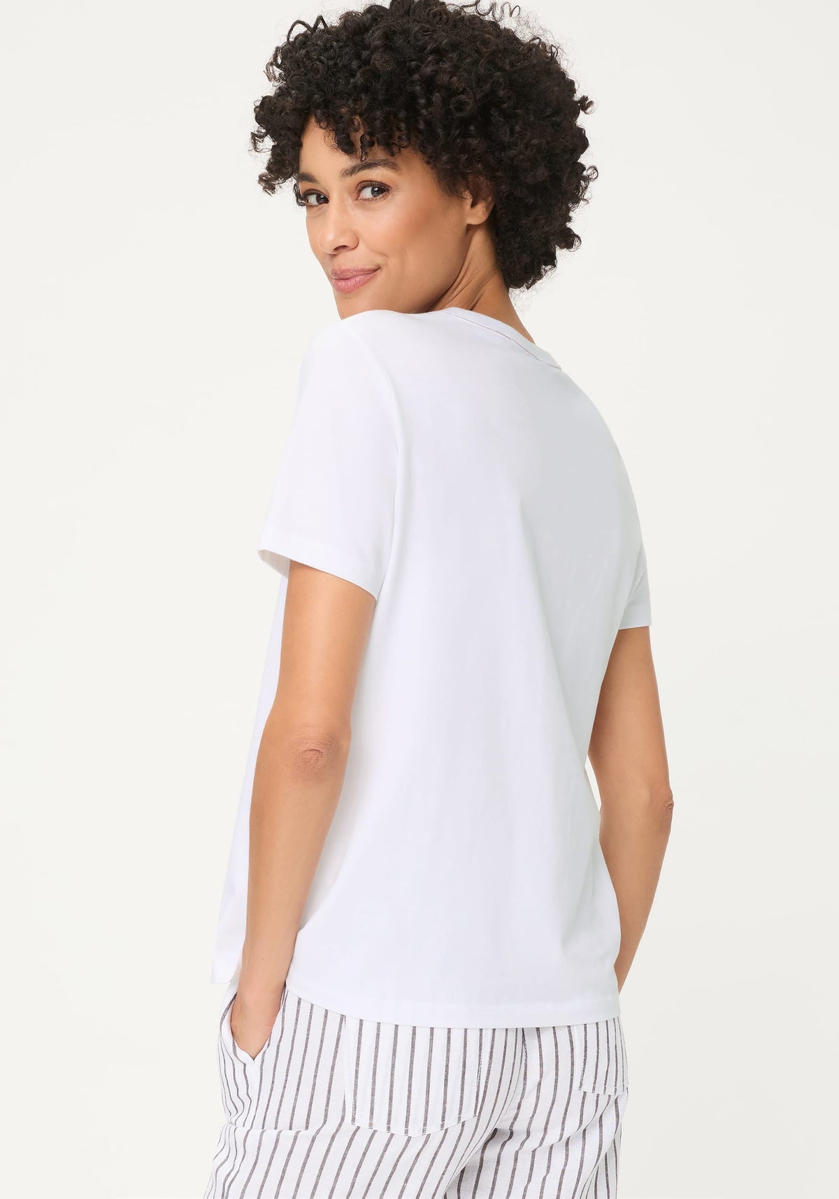 T-shirt à imprimé et motif brodé