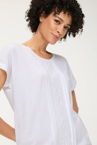 T-shirt brodé ton sur ton