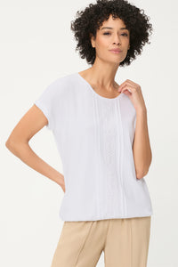 T-shirt brodé ton sur ton