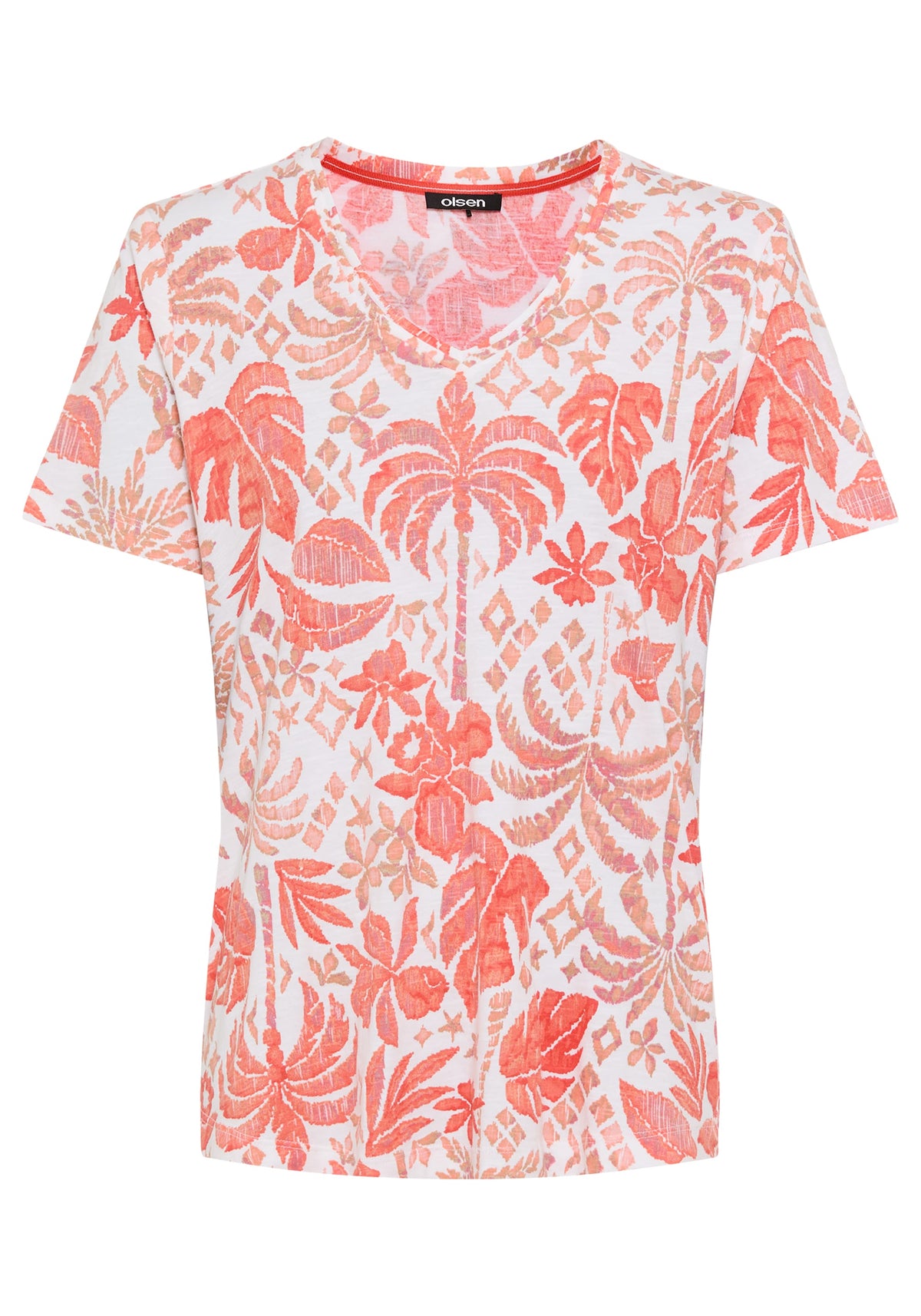 T-shirt à motif botanique décoratif