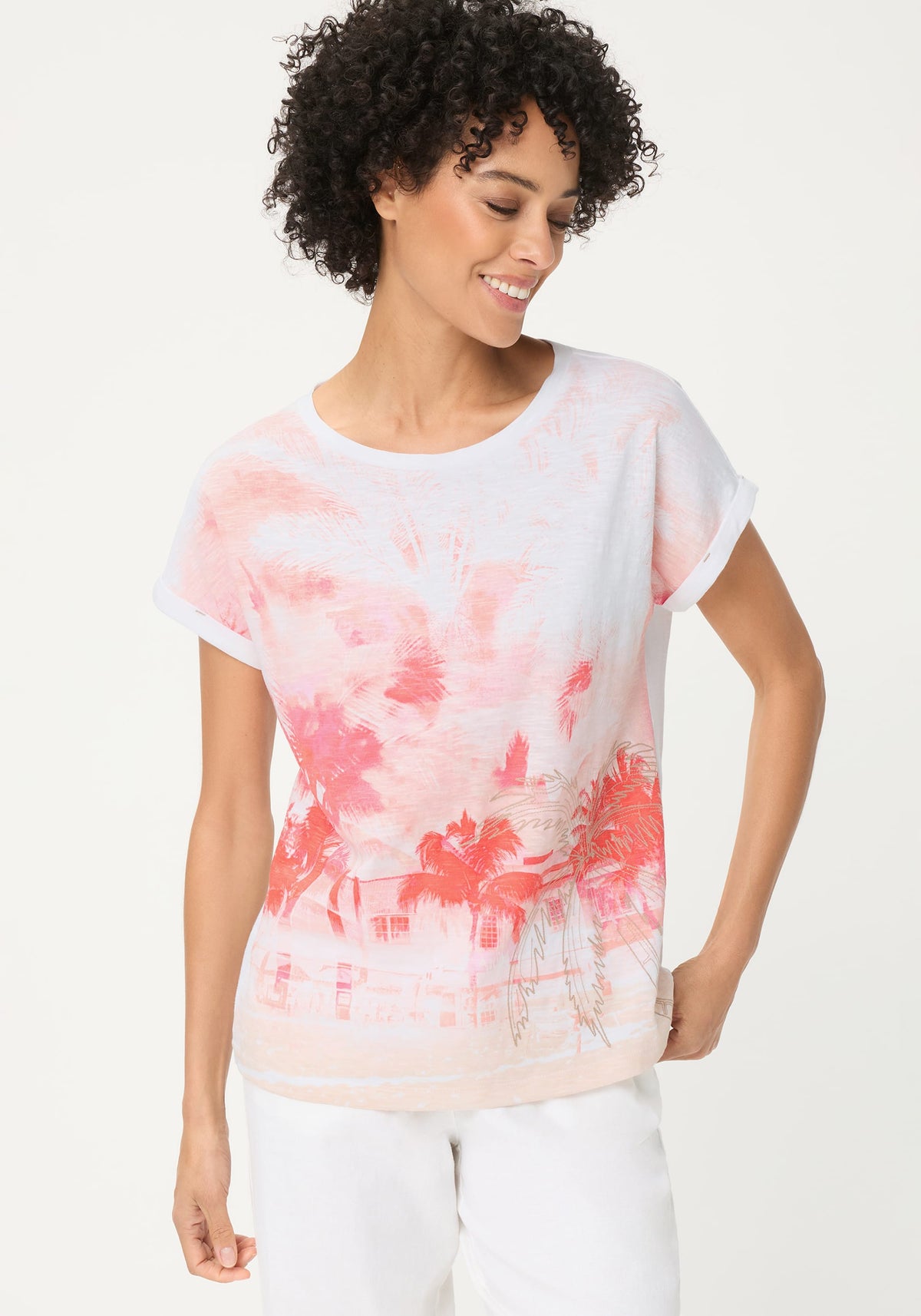 T-shirt imprimé Panneaux