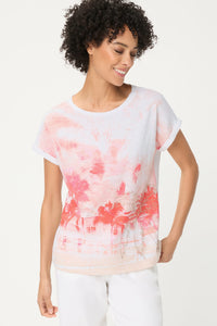 T-shirt imprimé Panneaux