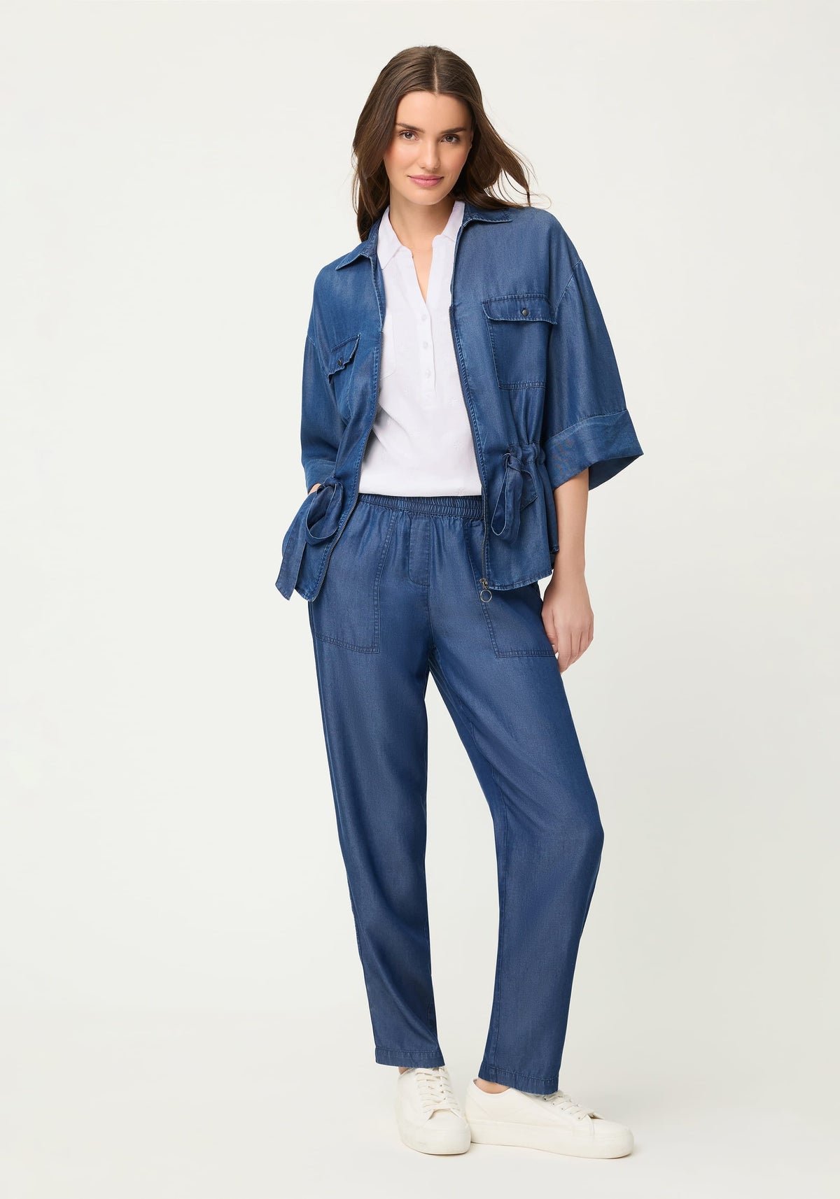 Embroidered Polo Henley T-Shirt