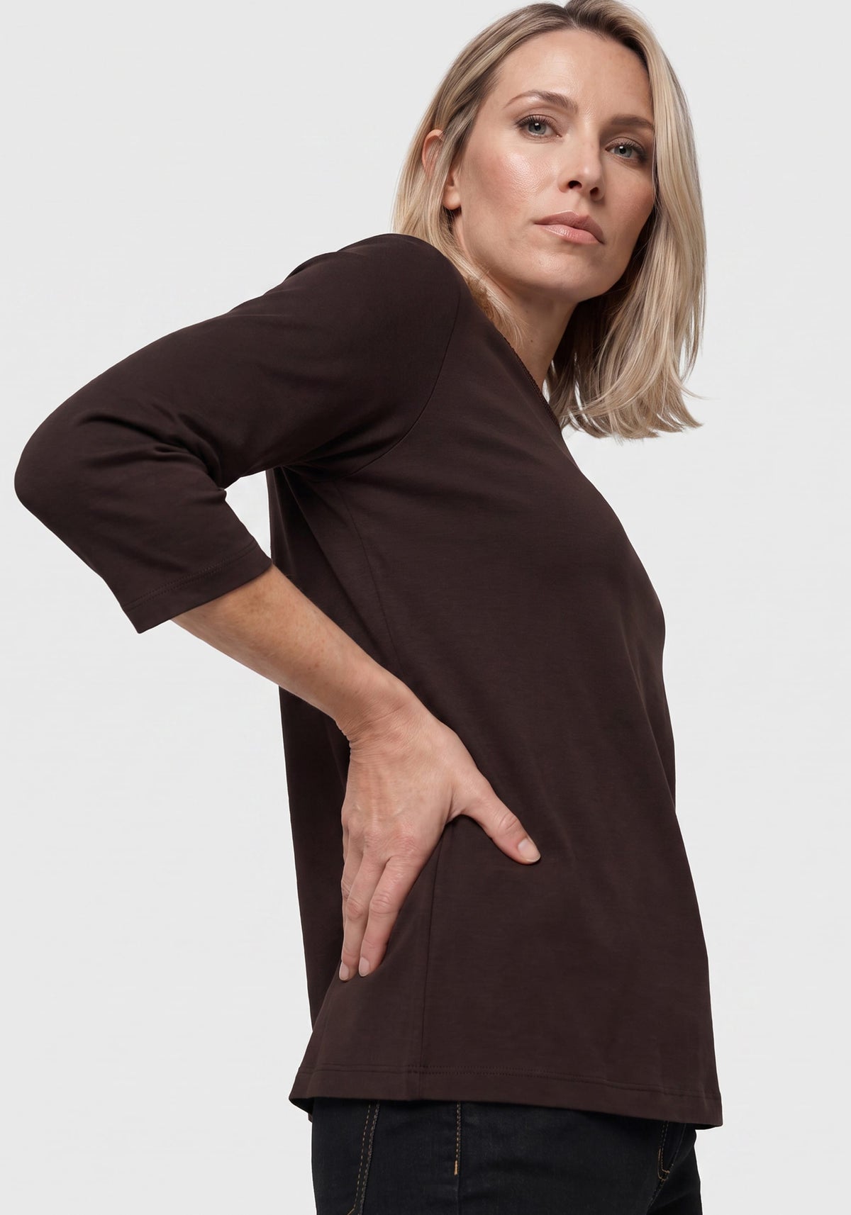 Cotton Blend T-Shirt with Trim