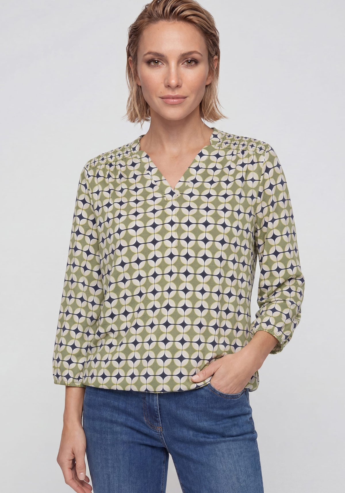 Retro Geo Print T-Shirt
