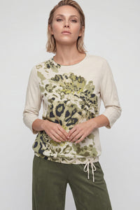 Embellished Abstract Floral T-Shirt
