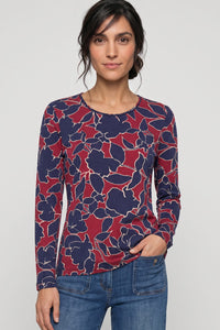 T-shirt à fleurs abstraites