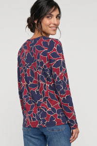 T-shirt à fleurs abstraites