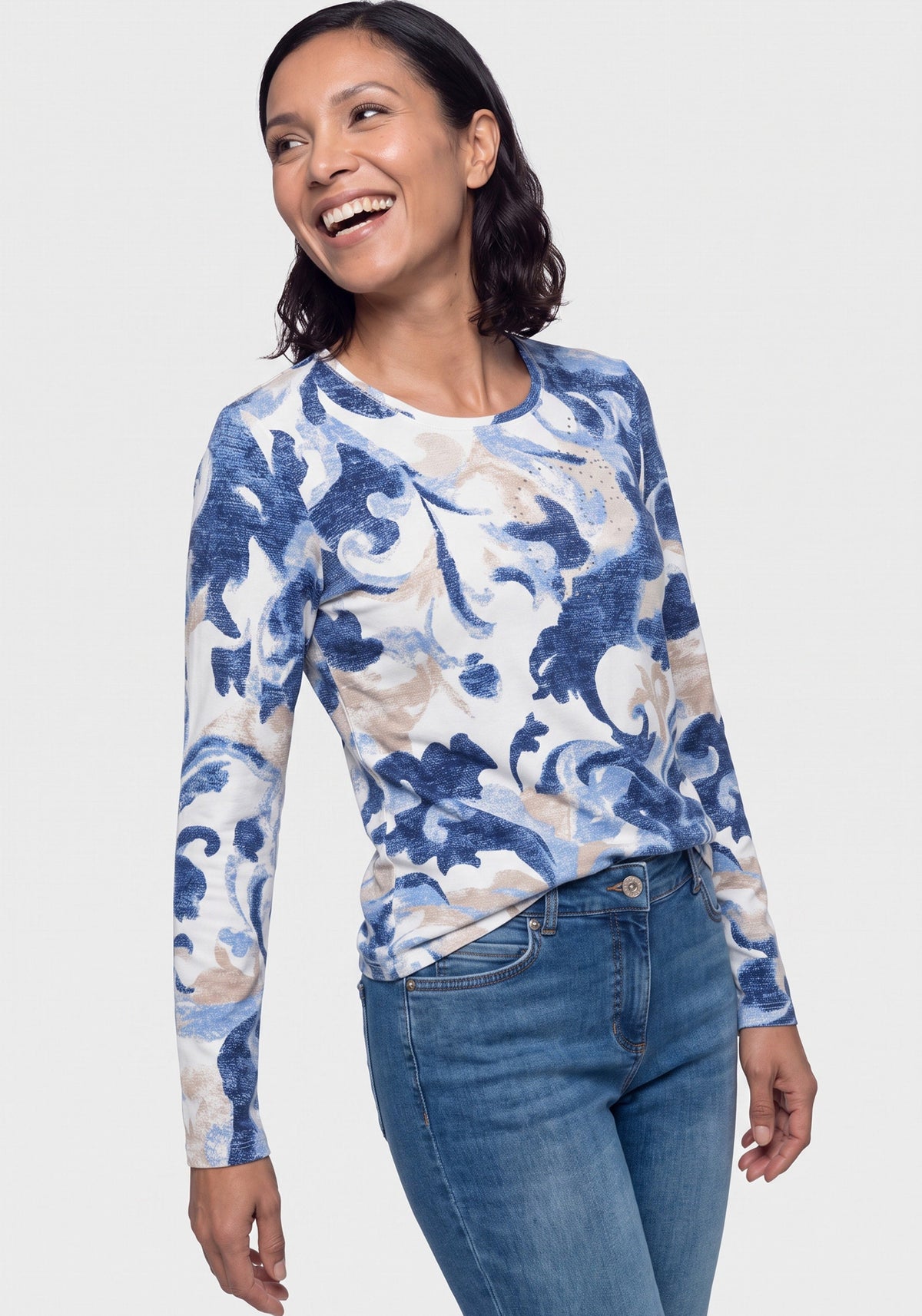 Embellished Baroque Swirl  T-Shirt