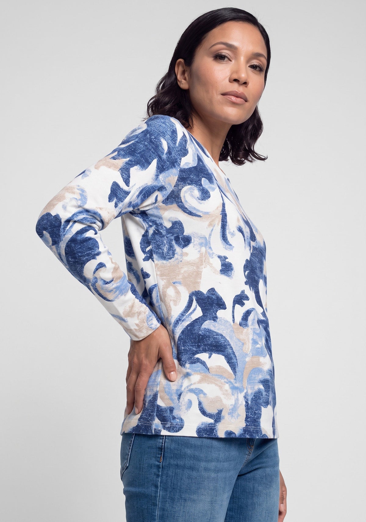 Embellished Baroque Swirl  T-Shirt