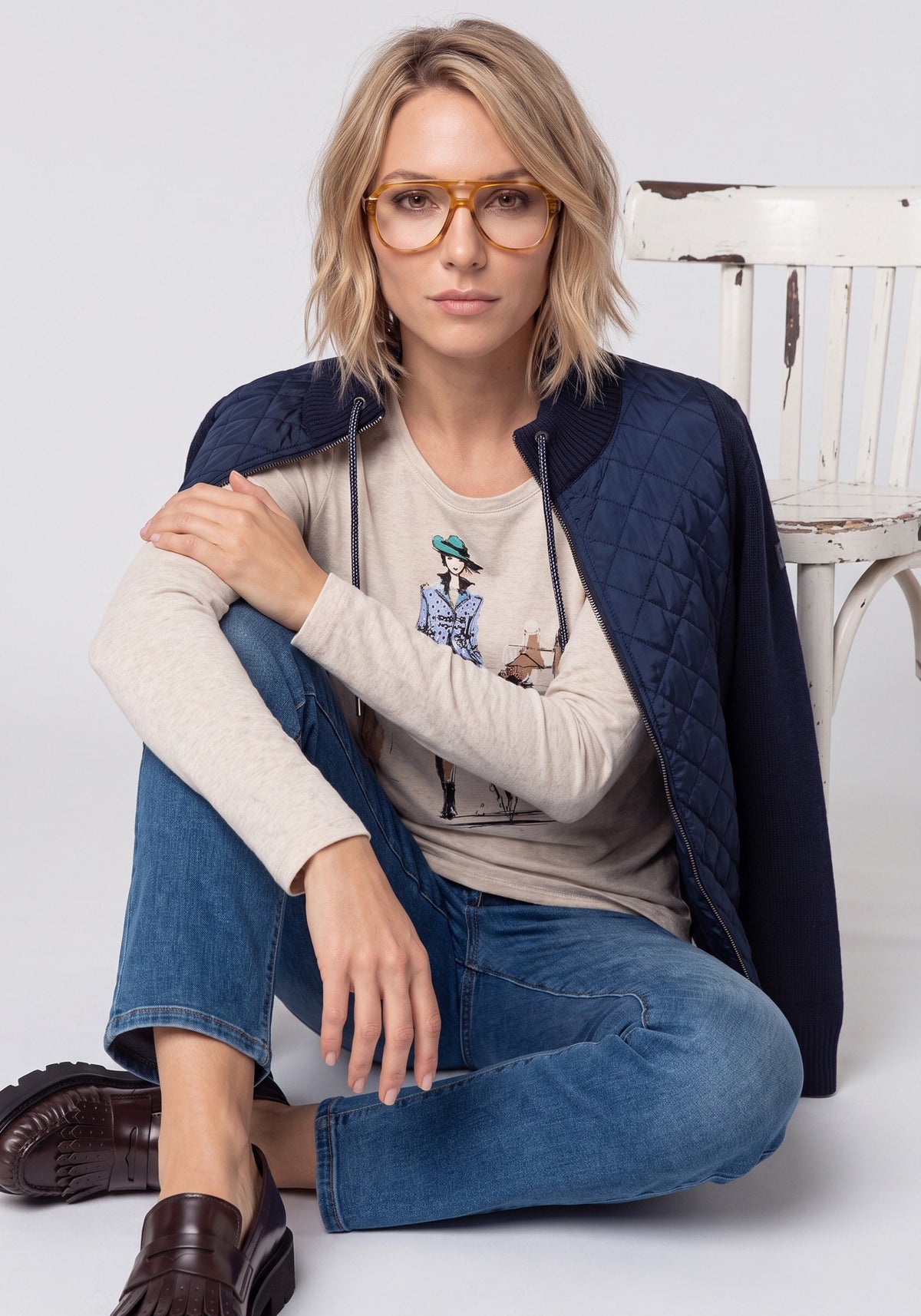 Country Chic Placement Print T-Shirt