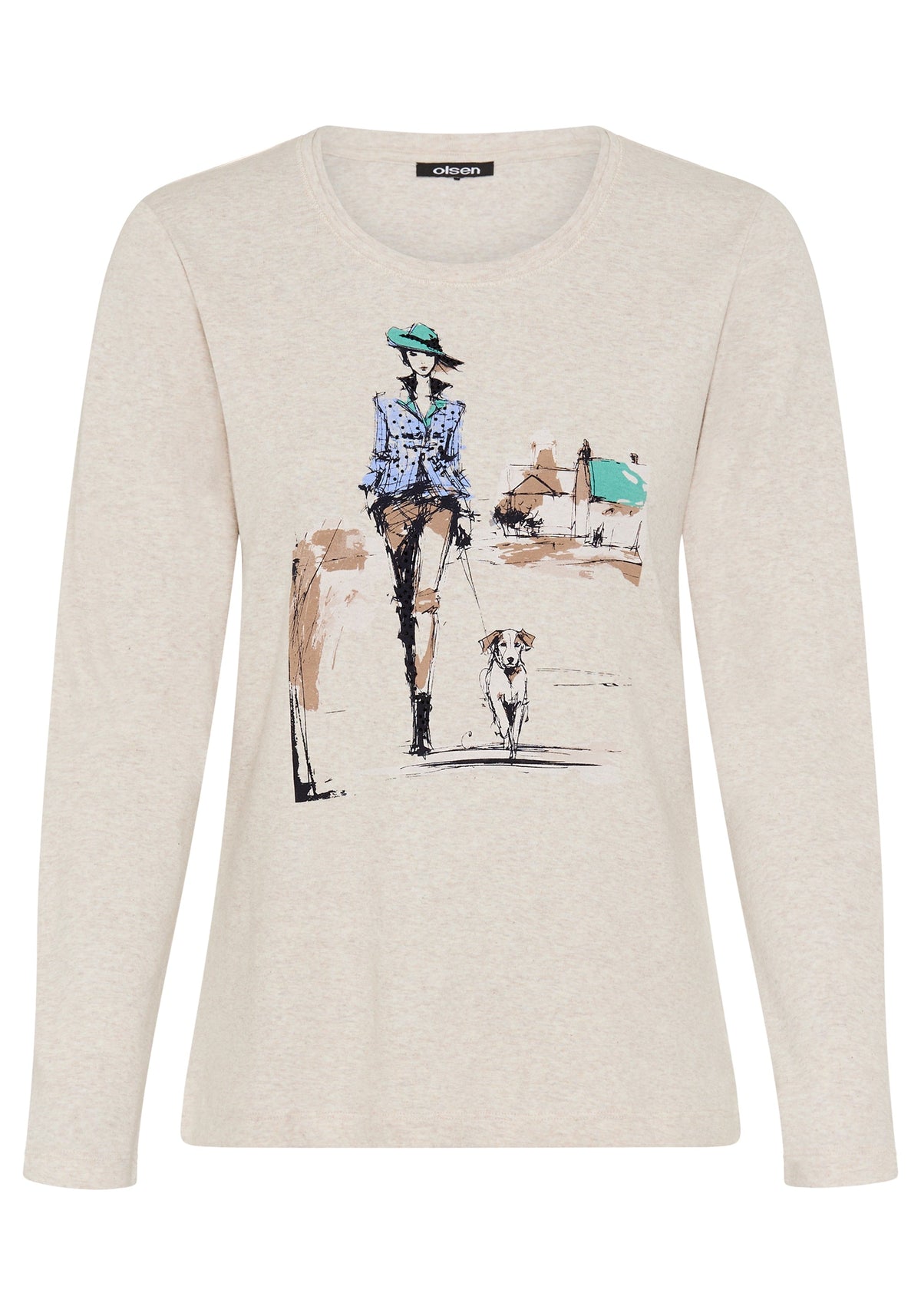Country Chic Placement Print T-Shirt