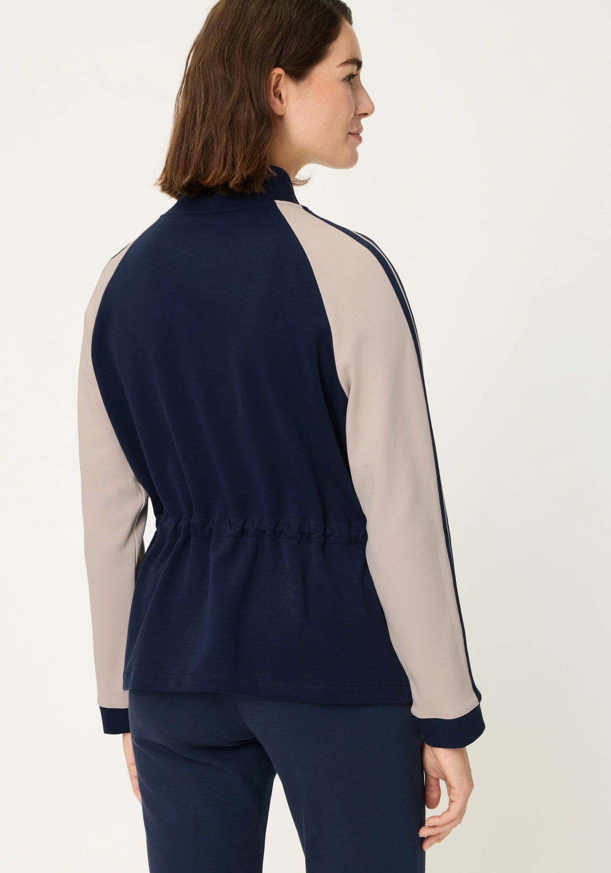 Jersey Knit Zip Front Jacket