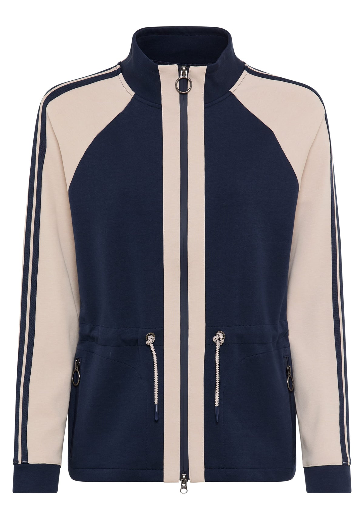 Jersey Knit Zip Front Jacket