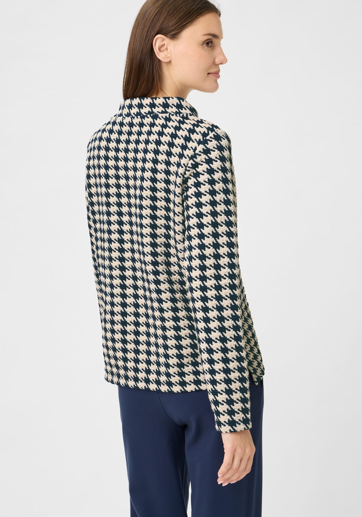 Houndstooth Jersey Top