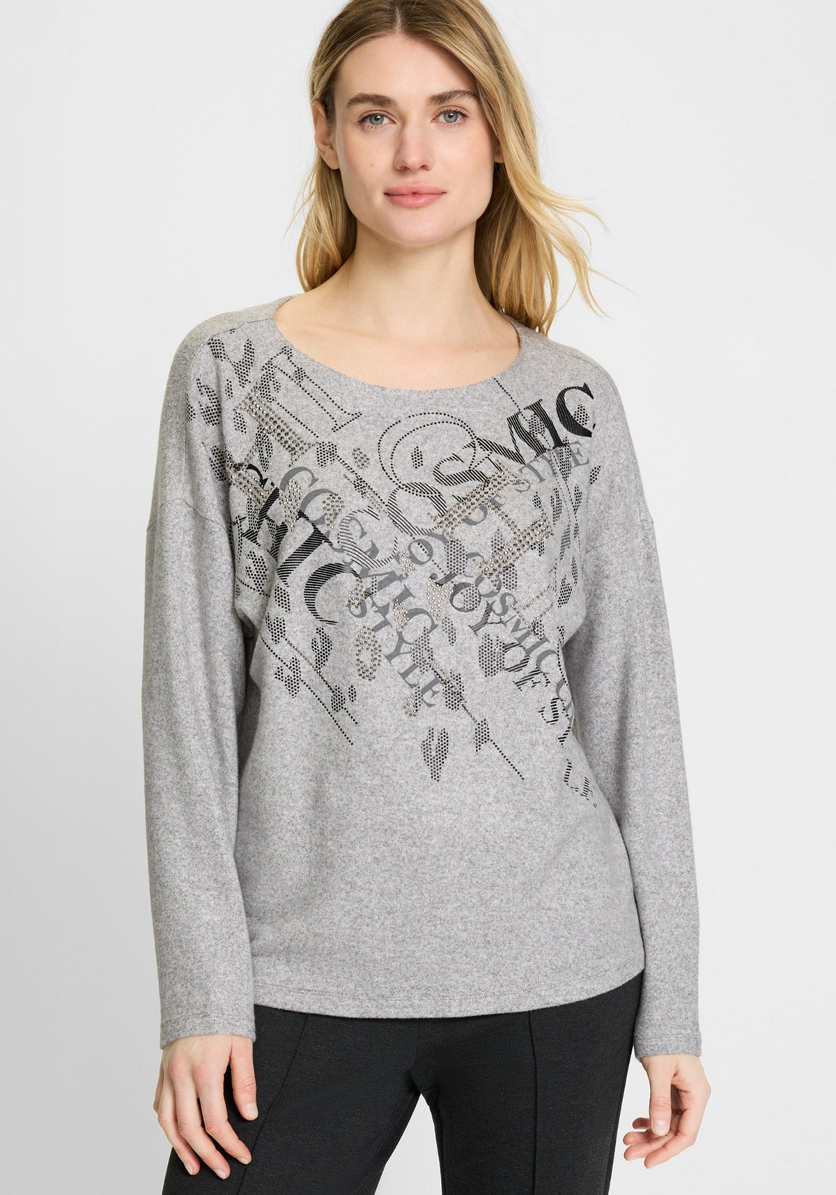 Power Print Jersey Knit Top