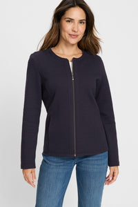 Houndstooth Texture Jersey Jacket