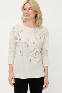 T-Shirt à bordures en strass