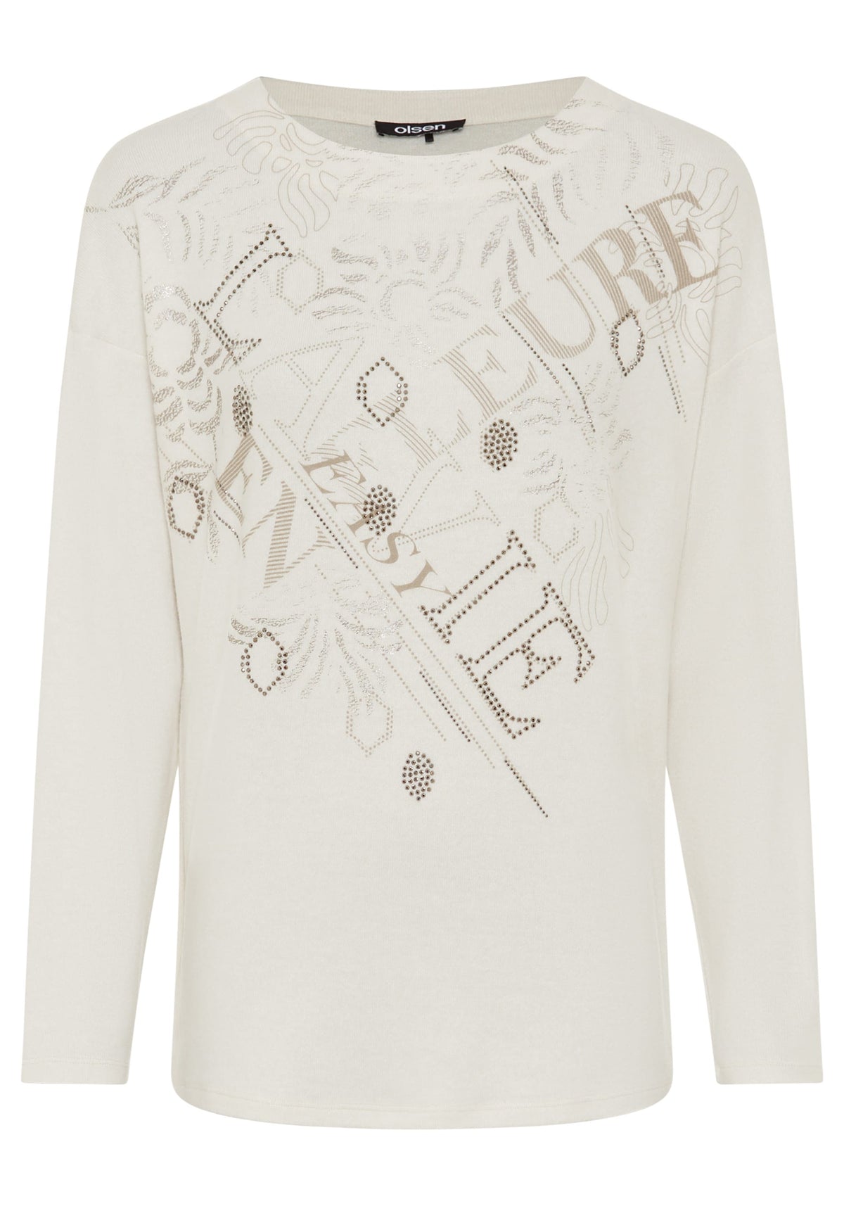 Embellished Mixed Motif Jersey Top