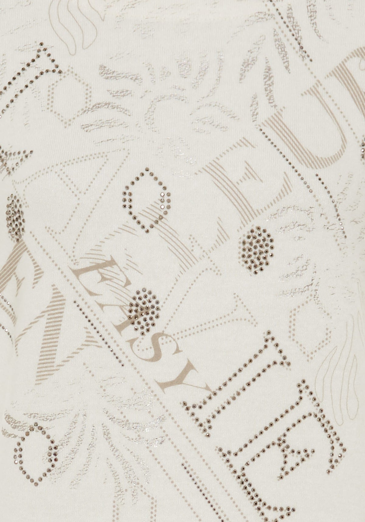 Embellished Mixed Motif Jersey Top