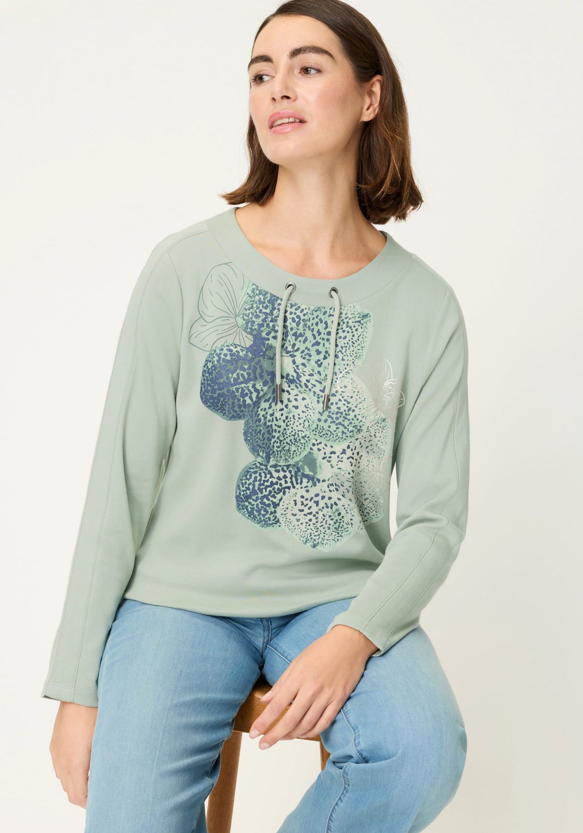 Placement Print Jersey Top