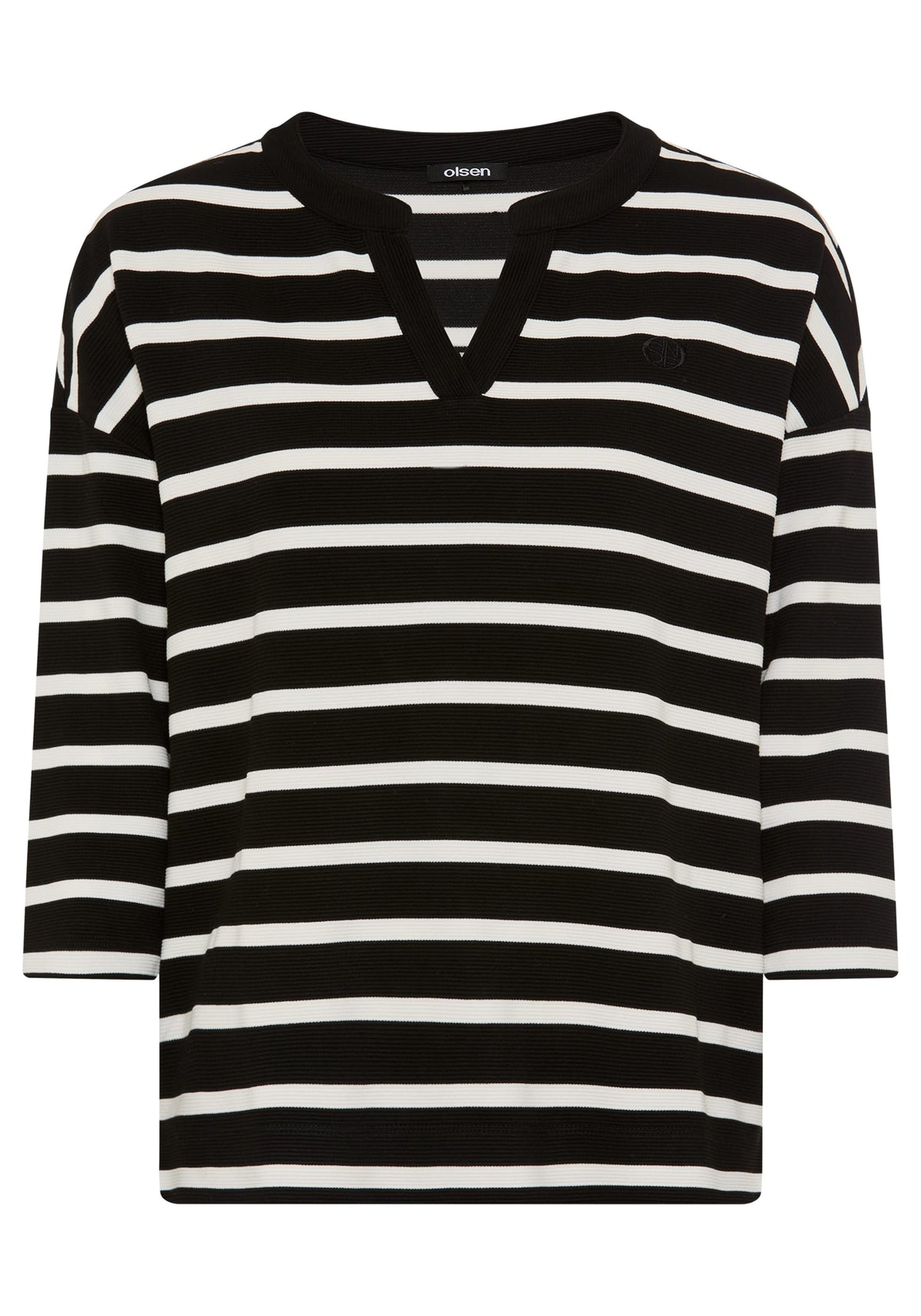 Striped Rib Knit T-Shirt