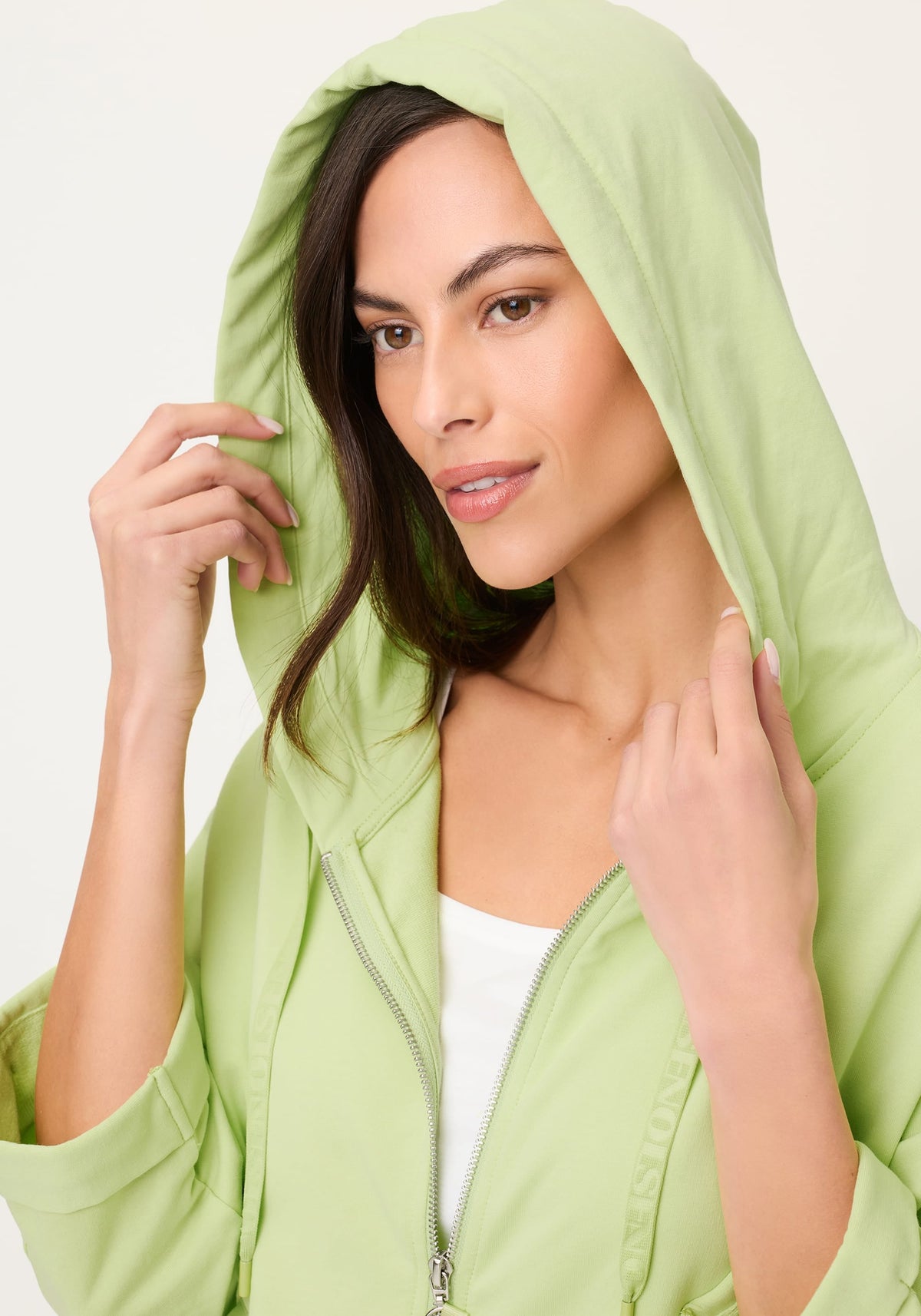 Veste zippée en jersey à capuche